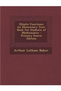 Elliptic Functions