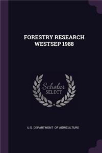 Forestry Research Westsep 1988