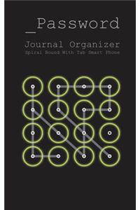 Password Journal Organizer Spiral Bound With Tab Smart Phone