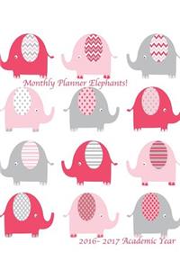 Monthly Planner Elephants! 2016-2017 Academic Year