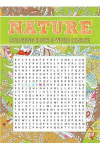 Nature Coloring Book & Word Search