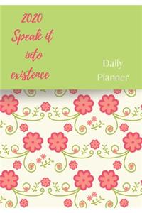 2020 Speak it into existence, Daily Planner.