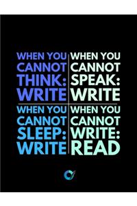 When You Cannot Think