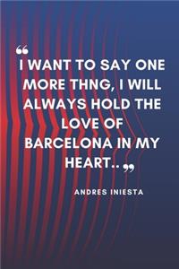 ANDRES INIESTA Quote Planner For Fc Barcelona Fans