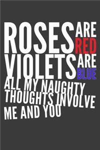Roses Are Red Naughty Thoughts Composition Notebook and Diary