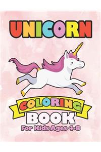 Unicorn Coloring Book for Kids Ages 4-8