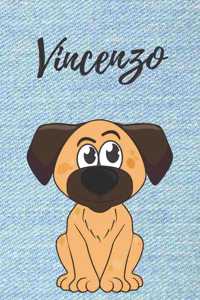 personalisiertes Notizbuch Hunde / Malbuch / Tagebuch / Journal / DIN A5 / Geschenk Vincenzo