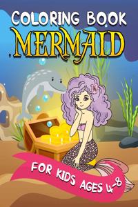 Mermaid Coloring Book for Kids Ages 4-8