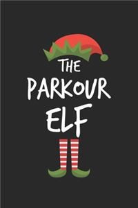Funny Parkour Elf Christmas Notebook Gift