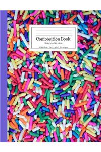Composition Book Rainbow Sprinkle