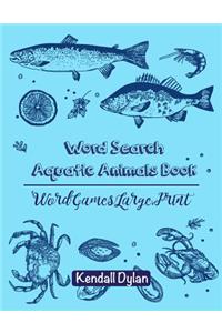 Word Search Aquatic Animals Book