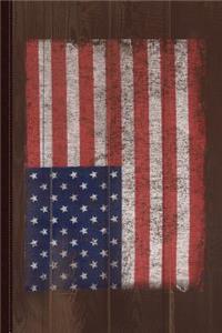 Distressed Us Flag Journal Notebook