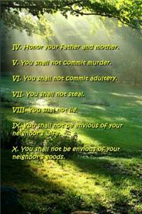 2019 Weekly Planner Religious Theme Last Seven Commandments Modern Wording