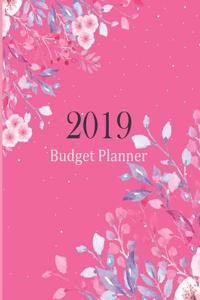 Budget Planner 2019: Beauty Pink Flower Cover, Daily Weekly & Monthly Bill Organizer, Expense Tracker for Every Days 8.5 X 11