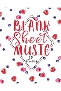 Blank Sheet Music - 10 Staves