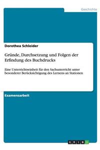 Gründe, Durchsetzung und Folgen der Erfindung des Buchdrucks