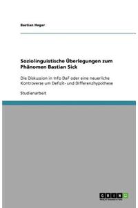 Soziolinguistische Überlegungen zum Phänomen Bastian Sick