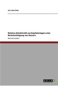 Relative Attraktivität von Kapitalanlagen unter Berücksichtigung von Steuern
