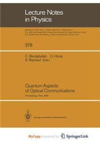 Quantum Aspects of Optical Communications