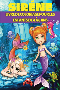 Livre de coloriage de sirènes pour les enfants de 4 à 8 ans