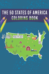 50 States Of America Coloring Book