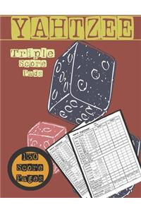 Yahtzee Triple Score Pads
