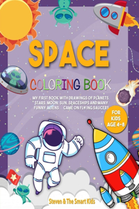 Space Coloring Book for Kids Age 4-8