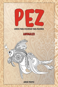 Libros para colorear para mujeres - Amor propio - Animales - Pez