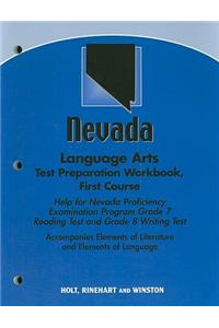 Nevada Language Arts Test Preparation Workbook, First Course: Help for Nevada Proficiency Examination Program Grade 7 Reading Test and Grade 8 Writing Test