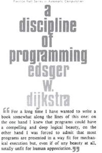 A Discipline of Programming