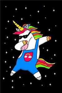 Funny dabbing unicorn dab dance fans journal