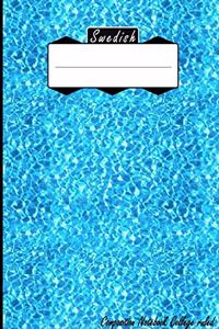 Swedish Composition Notebook College Ruled