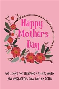 Happy Mother's Day, Well Done for Enduring