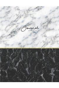 Journal Marble + Gold: College-Ruled Notebook - 80-Page Large Size - Perfect Soft Bound