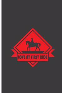 Love at First Ride: Riding Horse Perfect Dot Grid Notebook/Journal (6x9)