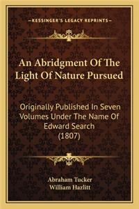 An Abridgment Of The Light Of Nature Pursued