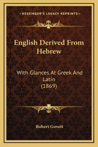 English Derived from Hebrew