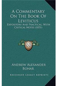 A Commentary on the Book of Leviticus