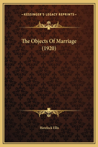 The Objects Of Marriage (1920)