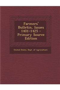 Farmers' Bulletin, Issues 1401-1425