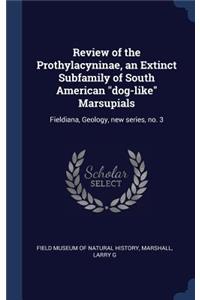 Review of the Prothylacyninae, an Extinct Subfamily of South American 
