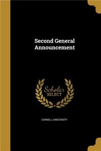 Second General Announcement