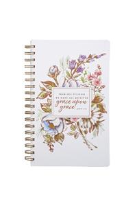 Journal Lux-Leather Flexcover Wirebound Grace Upon Grace