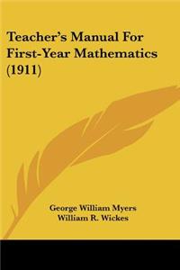 Teacher's Manual For First-Year Mathematics (1911)