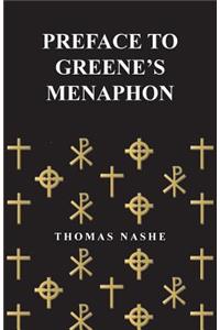 Preface to Greene's Menaphon