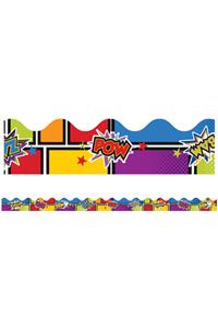 Super Power Bursts Scalloped Borders