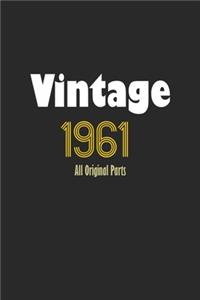 Vintage 1961 Notebook All Original Parts Gift