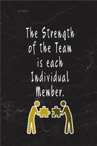 The Strength of the Team is each Individual Member.