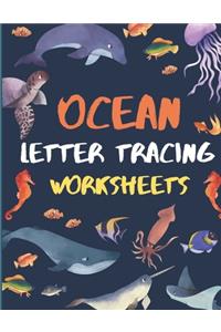 Ocean Letter Tracing Worksheets