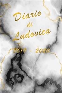 Agenda Scuola 2019 - 2020 - Ludovica: Mensile - Settimanale - Giornaliera - Settembre 2019 - Agosto 2020 - Obiettivi - Rubrica - Orario Lezioni - Appunti - Priorità - Elegante effetto Ma